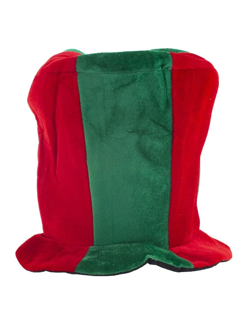 Hoge Hoed Rood/Groen Fluweel