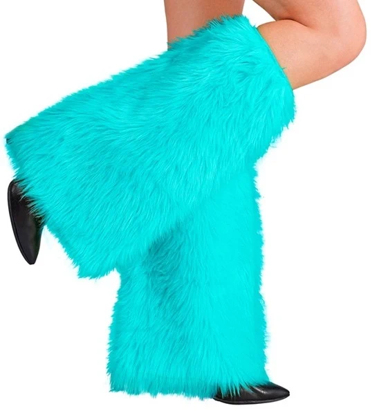 Beenwarmers pluche turquoise Siem
