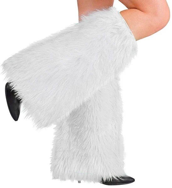 Beenwarmers pluche wit Finny