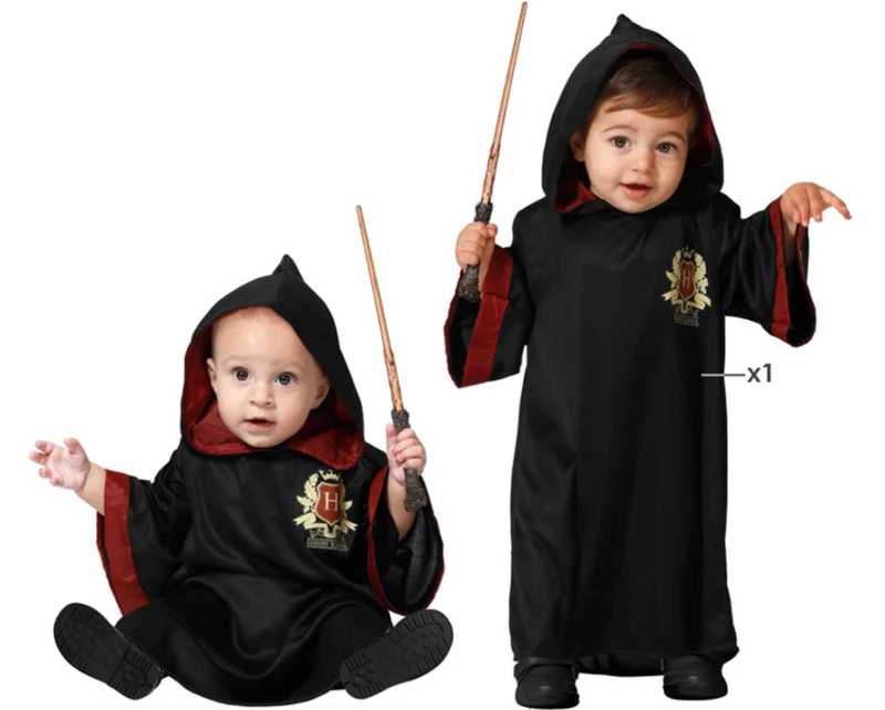 Baby Peuter Tovenaarspakje Hogwarts zwart/rood