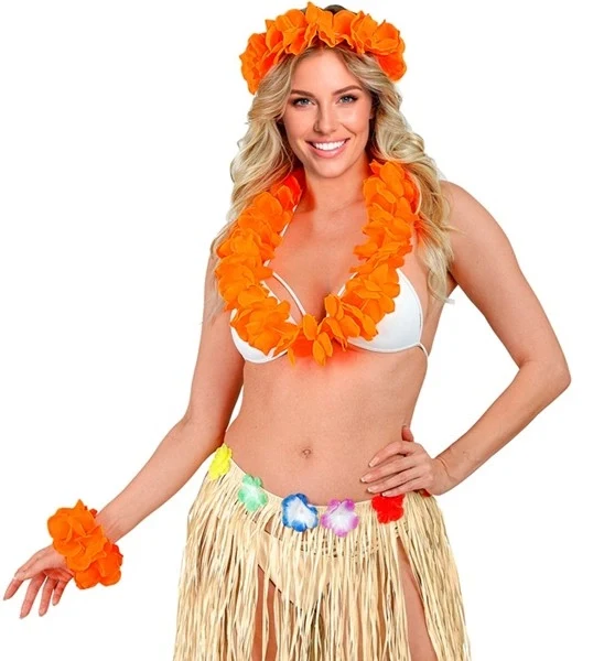 Hawaii set oranje Sem