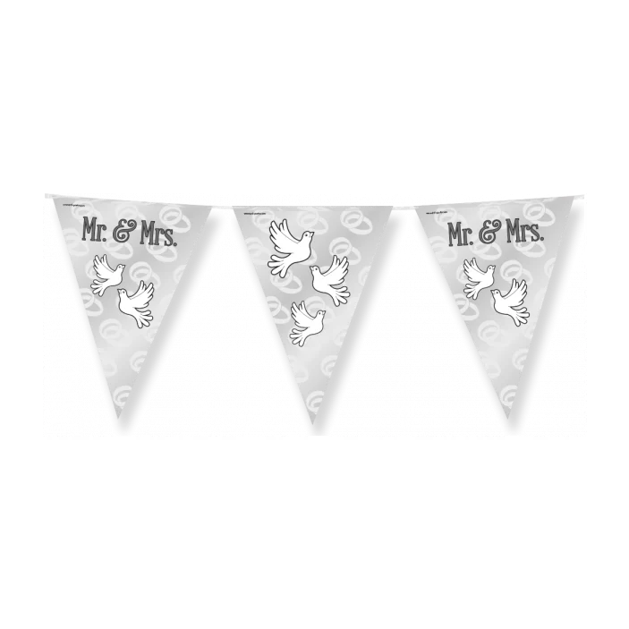 Mr & Mrs - Vlaggenlijn - 10 meter