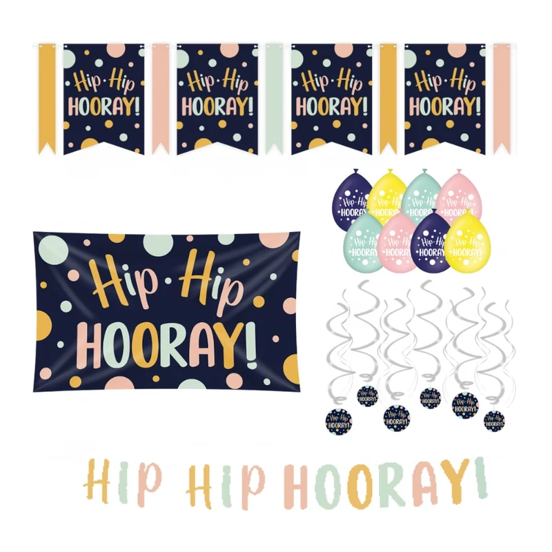Hip Hip Hooray Versiering pakket - L