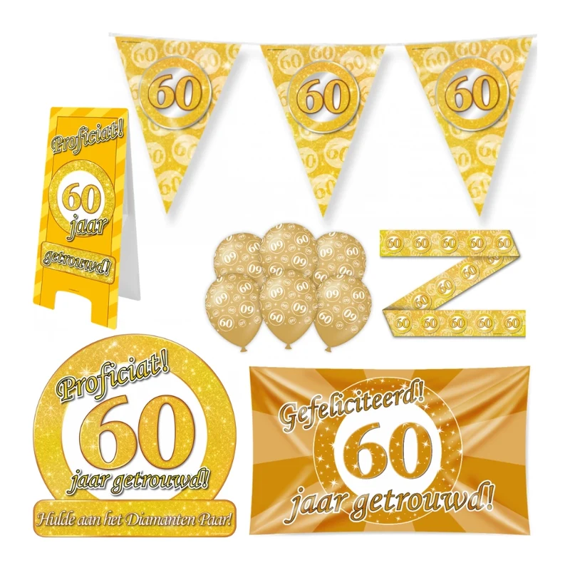 60 jaar Getrouwd Versiering pakket - XL