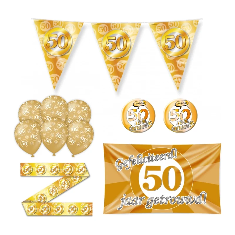 50 jaar Getrouwd Versiering pakket - M