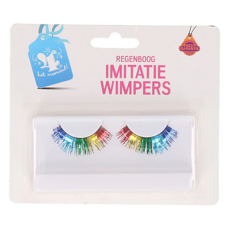 Wimpers metallic regenboog