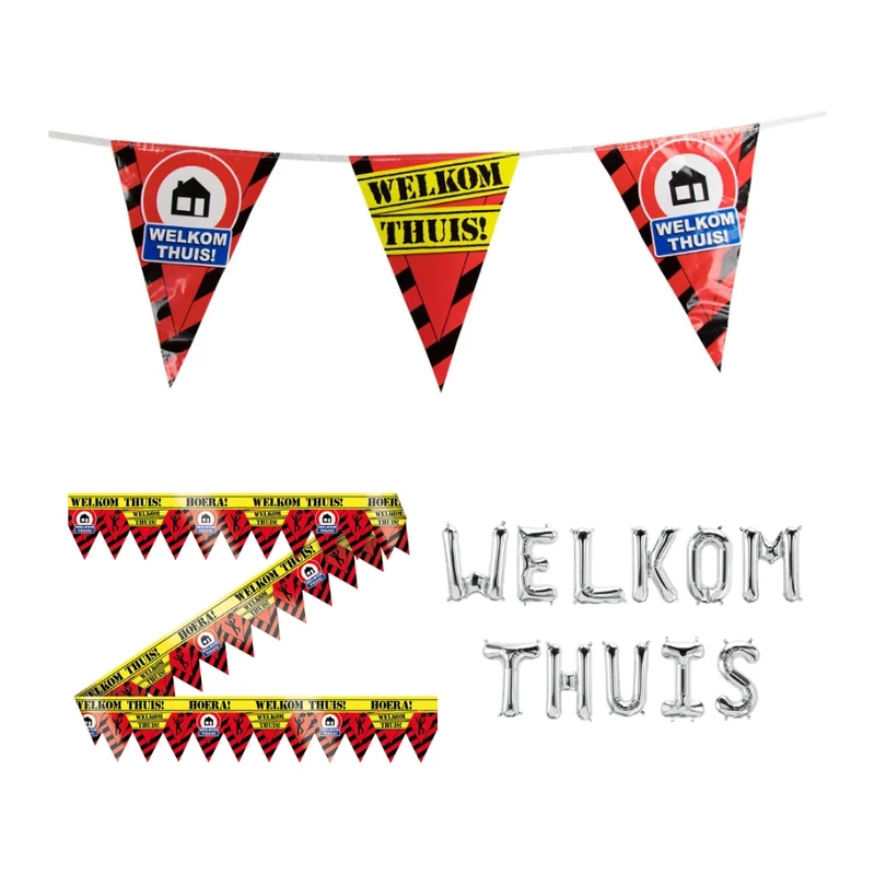 Welkom Thuis Verkeersbord Versiering pakket - S2