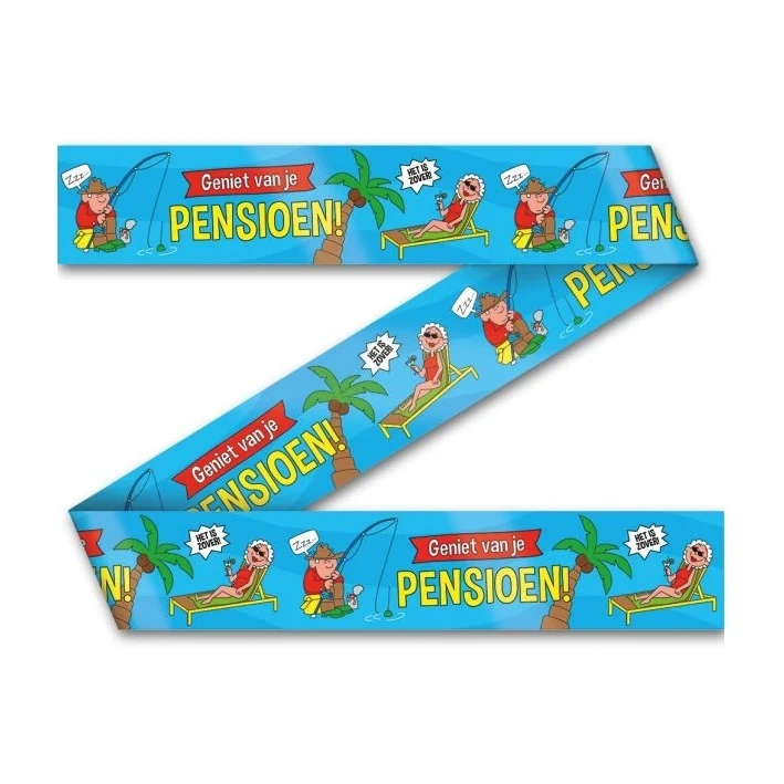 Pensioen Cartoon - Afzetlint - 12 meter