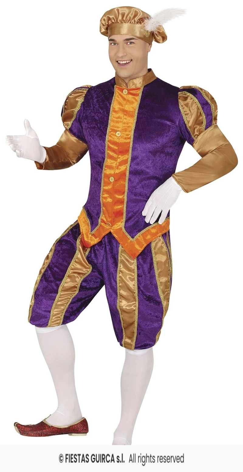 Hoofdpiet Kostuum Oranje/Paars