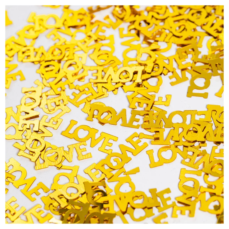 Tafelconfetti LOVE goud