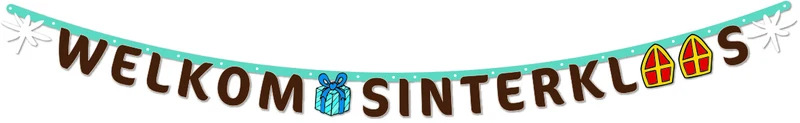 Letterslinger Welkom Sinterklaas Bilbao (1,5m)