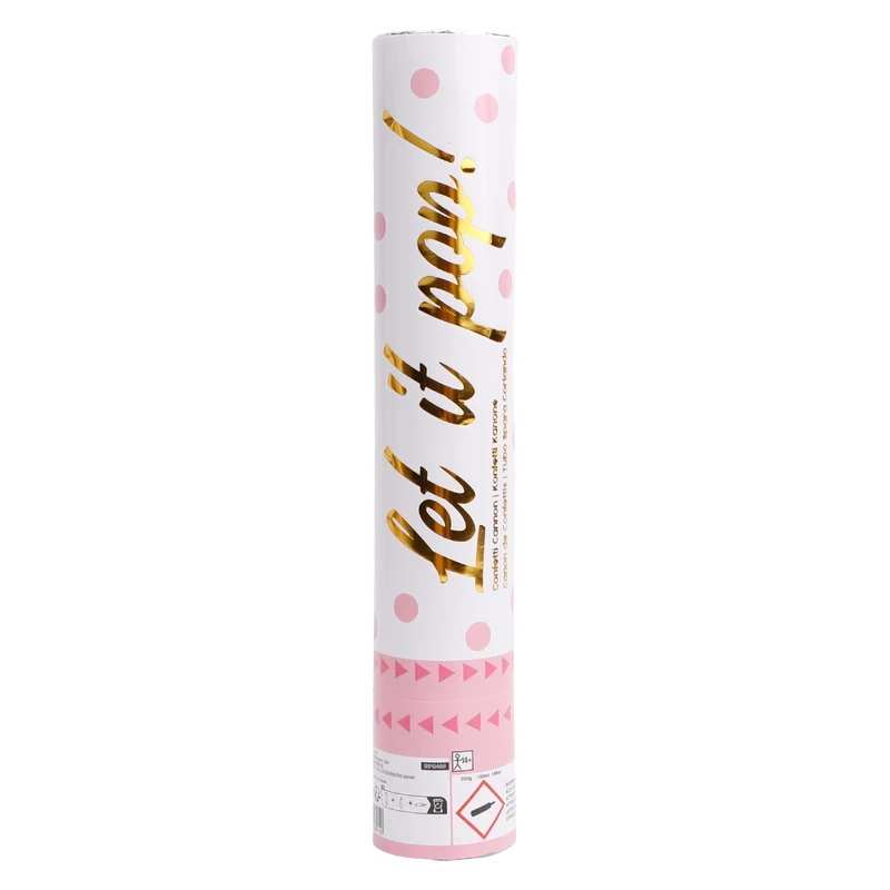 Party popper lichtroze - 28cm - papier