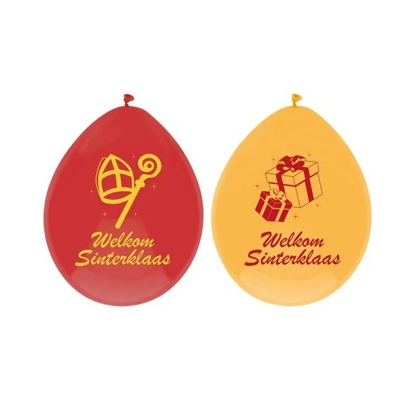 Balonnen welkom Sinterklaas 6 stuks