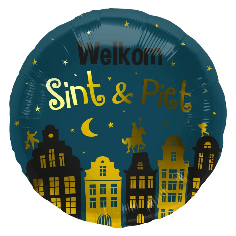 Folieballon 'Welkom Sint & Piet' - 45 cm