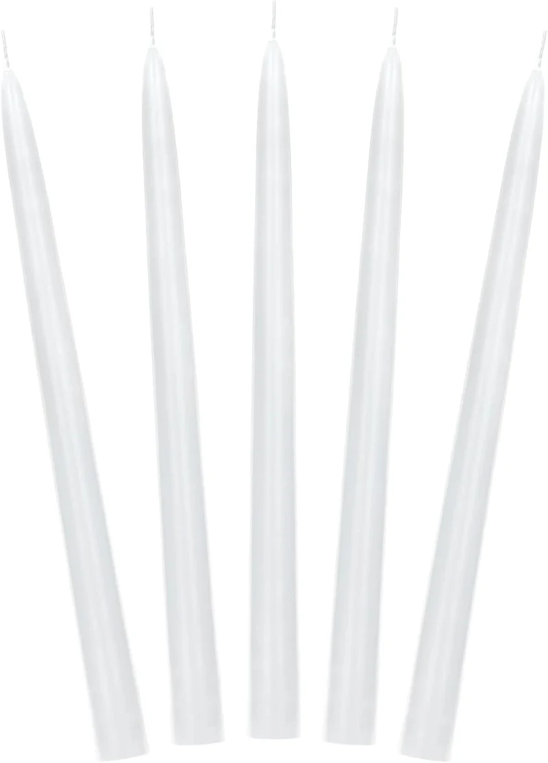 Dinerkaarsen Wit Mat 24cm (10st)