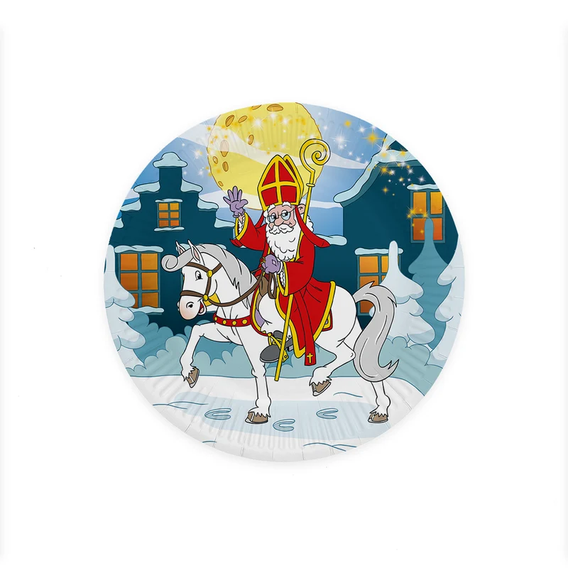 Bordjes Sinterklaas & Ozosnel Cartoon (8st)