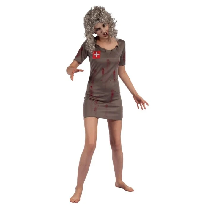 Kostuum Halloween zombie dames one size