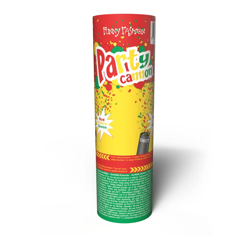 Confetti kanon rood geel groen Limburg