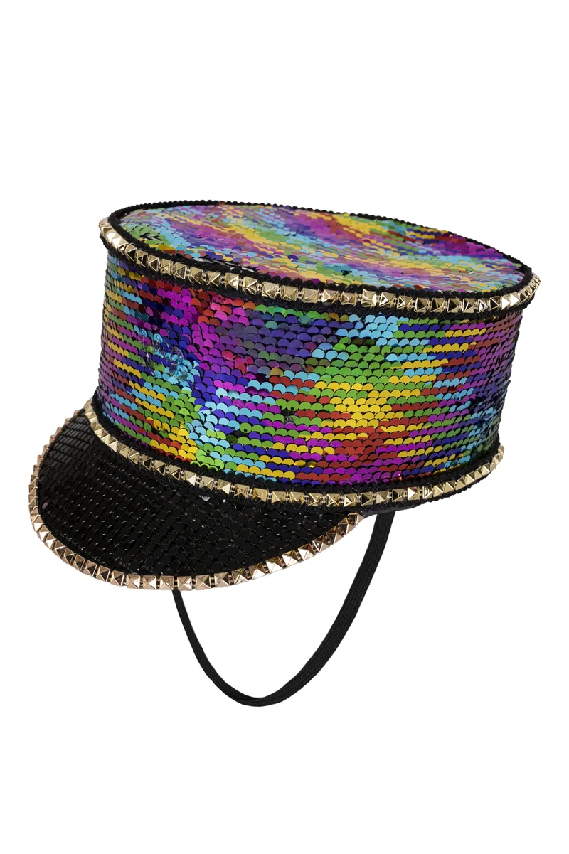Kolbak fanfare hoed Pailletten multicolor
