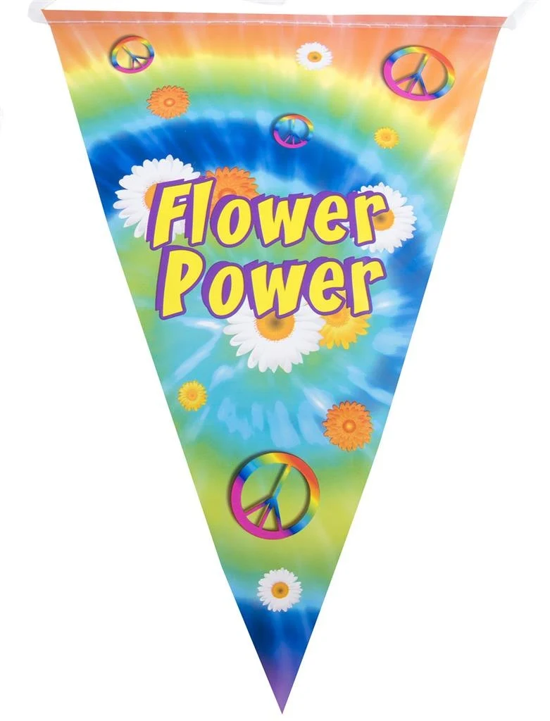 Vlaggenlijn Flower power 5mtr.