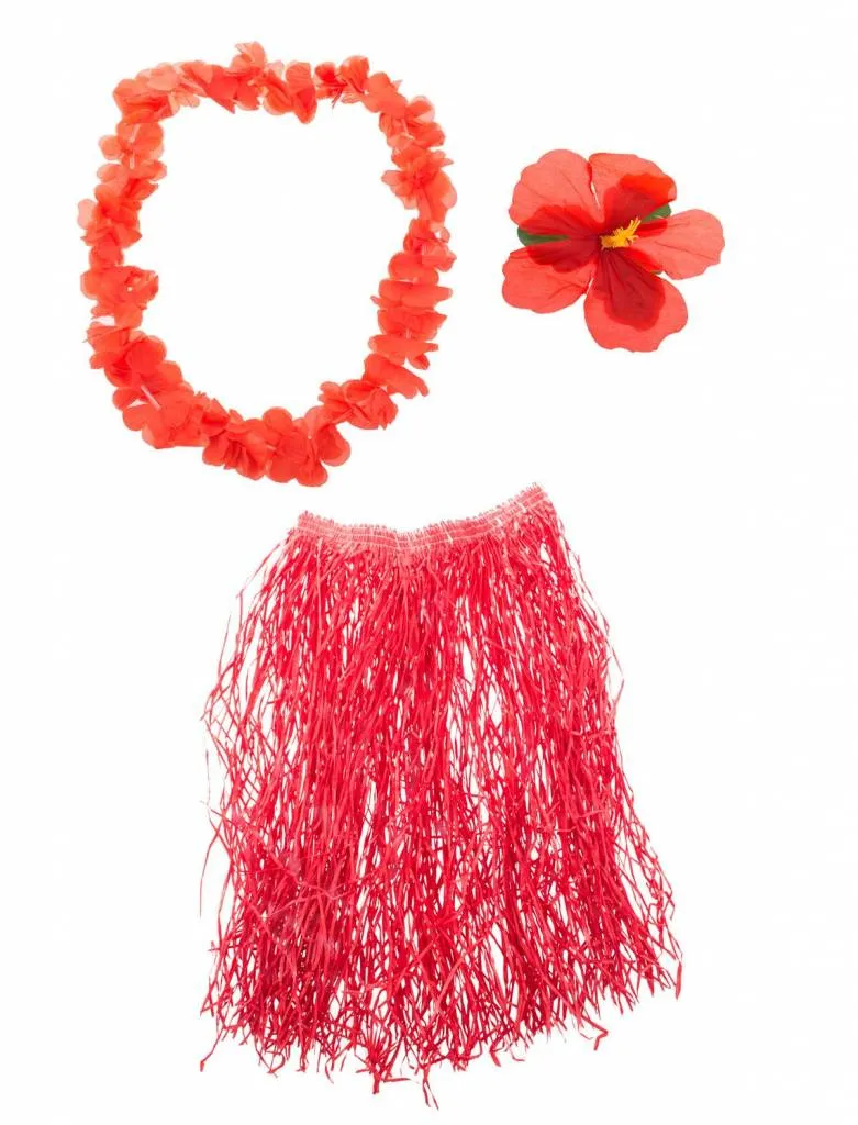 Hawaii verkleed set Aloha rood