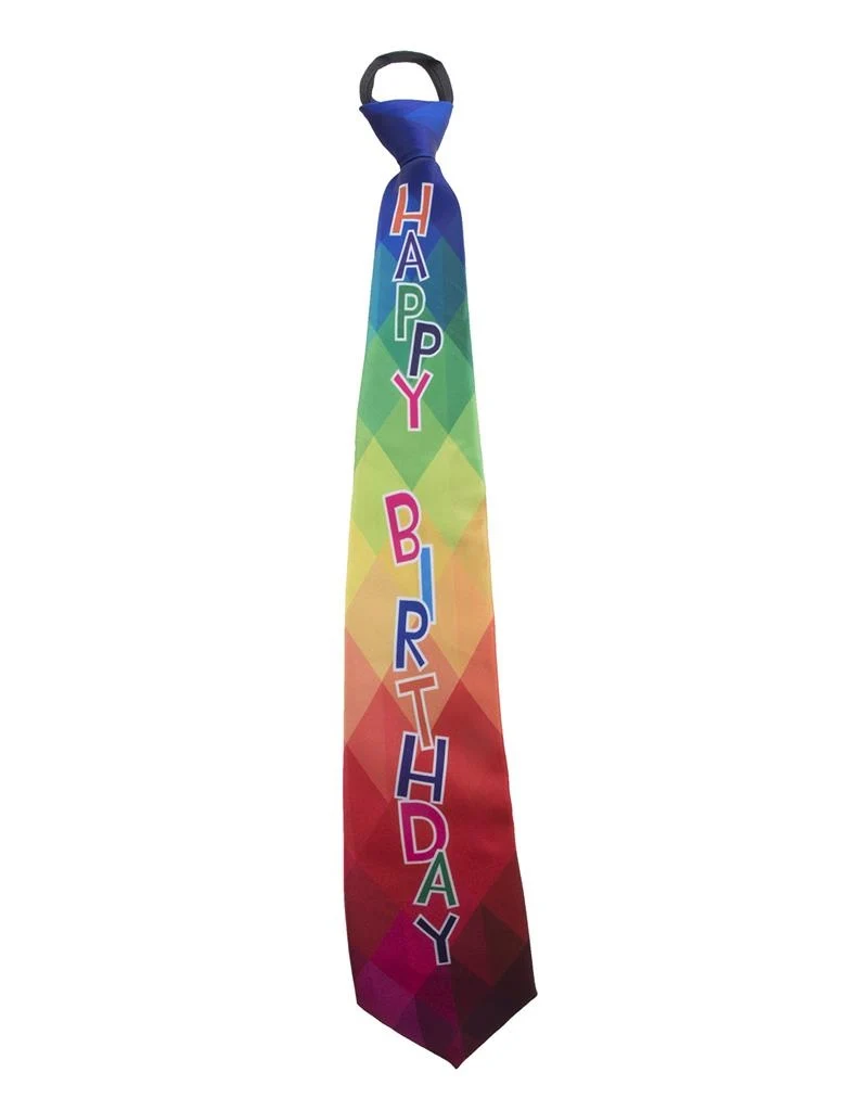 Stropdas print Happy Birthday