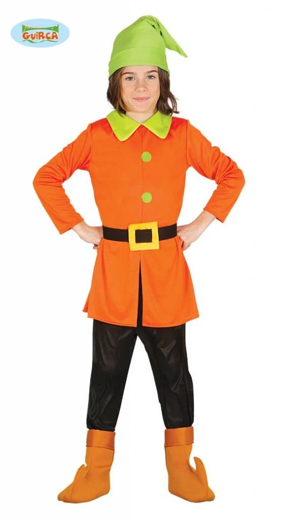 Oranje kabouter kostuum kind