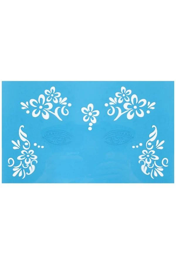 Aqua schmink sjabloon bos bloemen