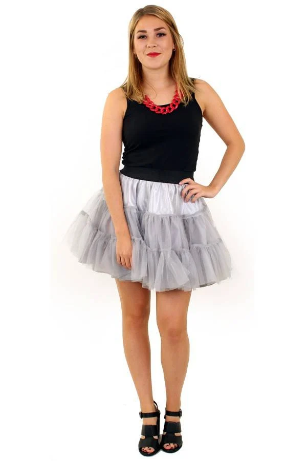 Petticoat zilver 3-laags