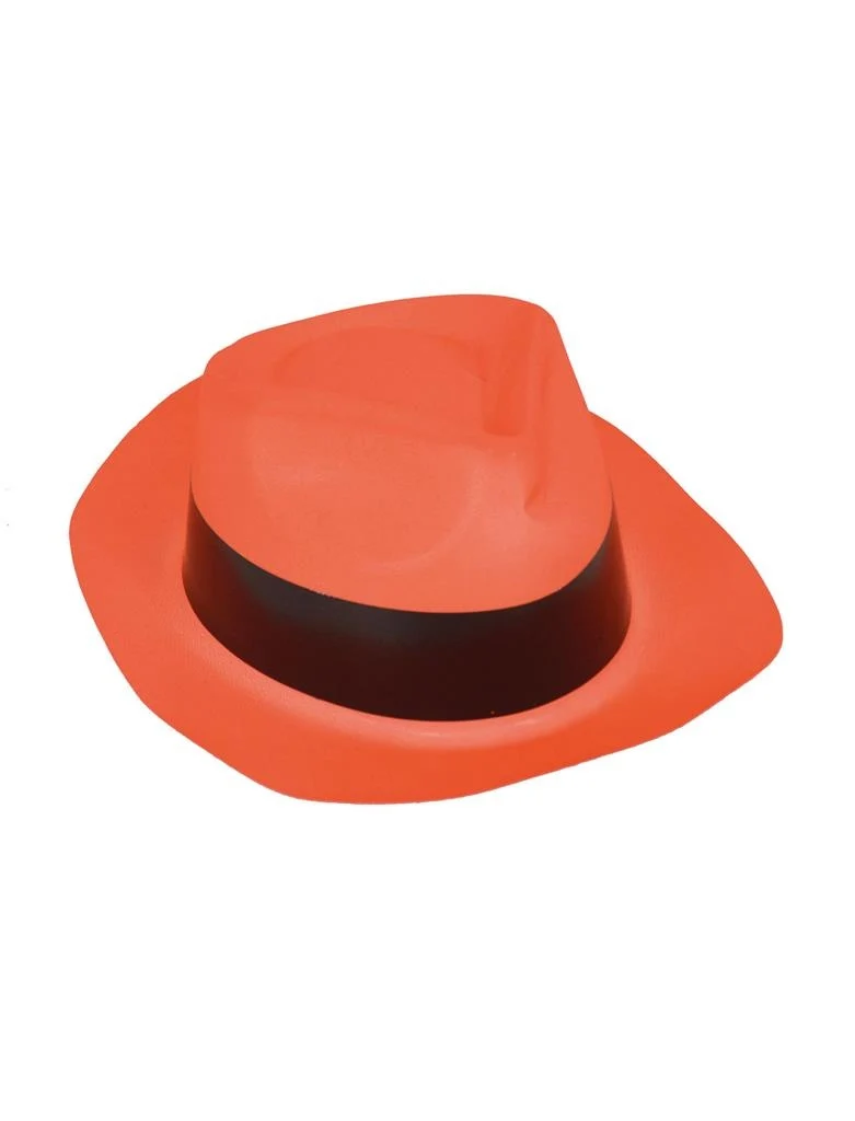 Neon oranje plastic hoed