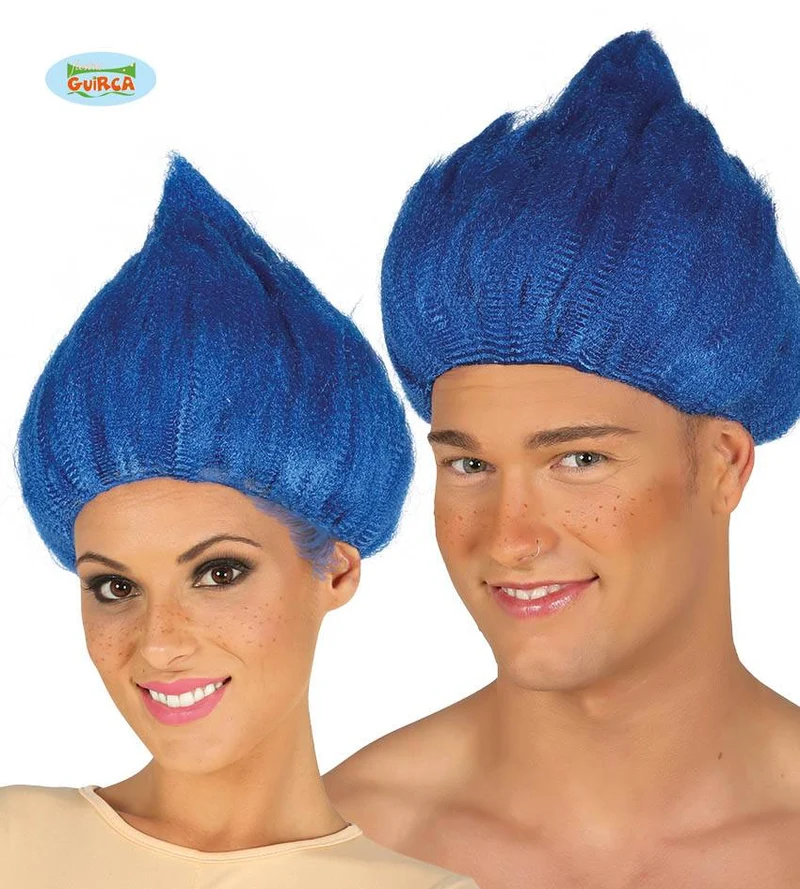 Trol pruik blauw