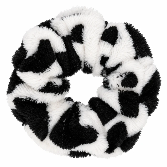 Scrunchie koeienprint zacht