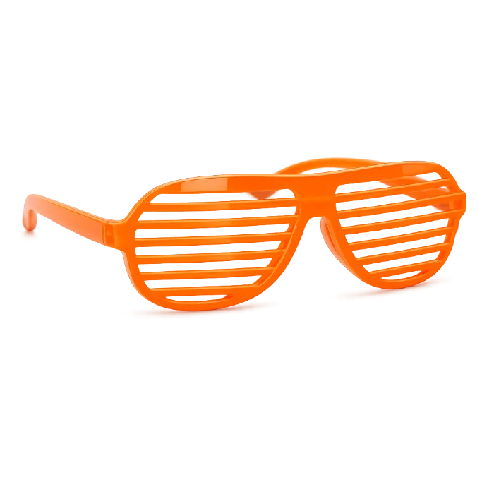 Partybril shutter oranje