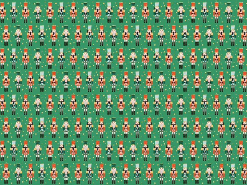 Inpakpapier Kerst Nutcracker Groen (70x200cm)