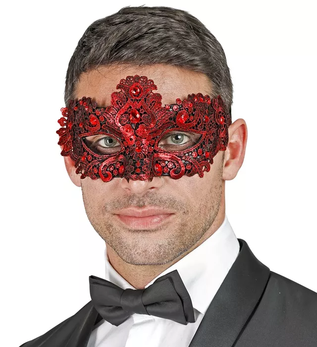 Oogmasker theater rood Lynn