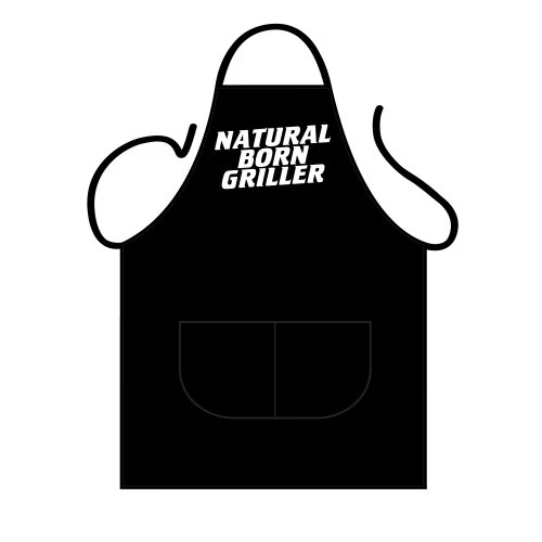 Keukenschort Zwart 'Natural Born Griller'