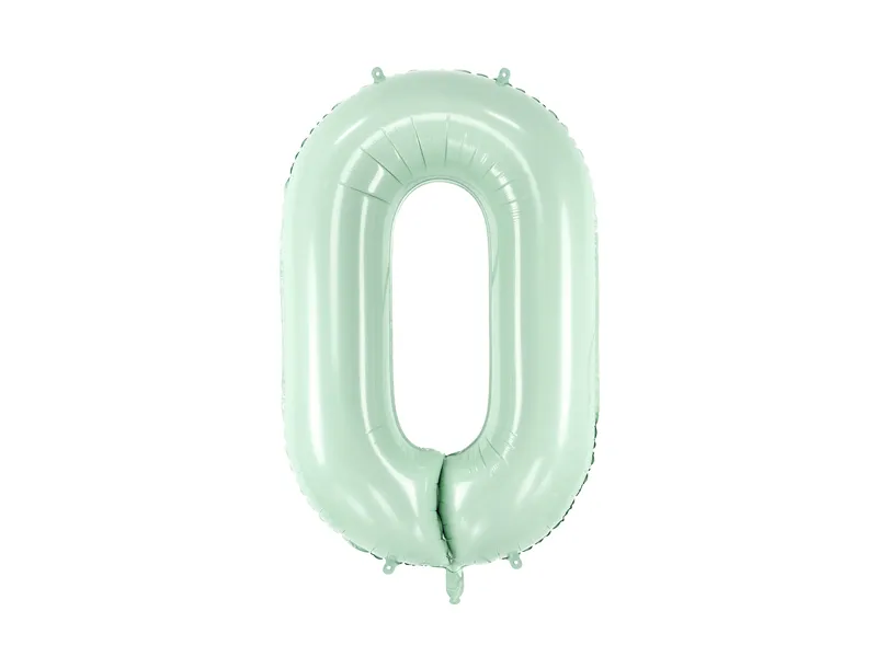 Cijferballon Lichtgroen 0 (72cm)