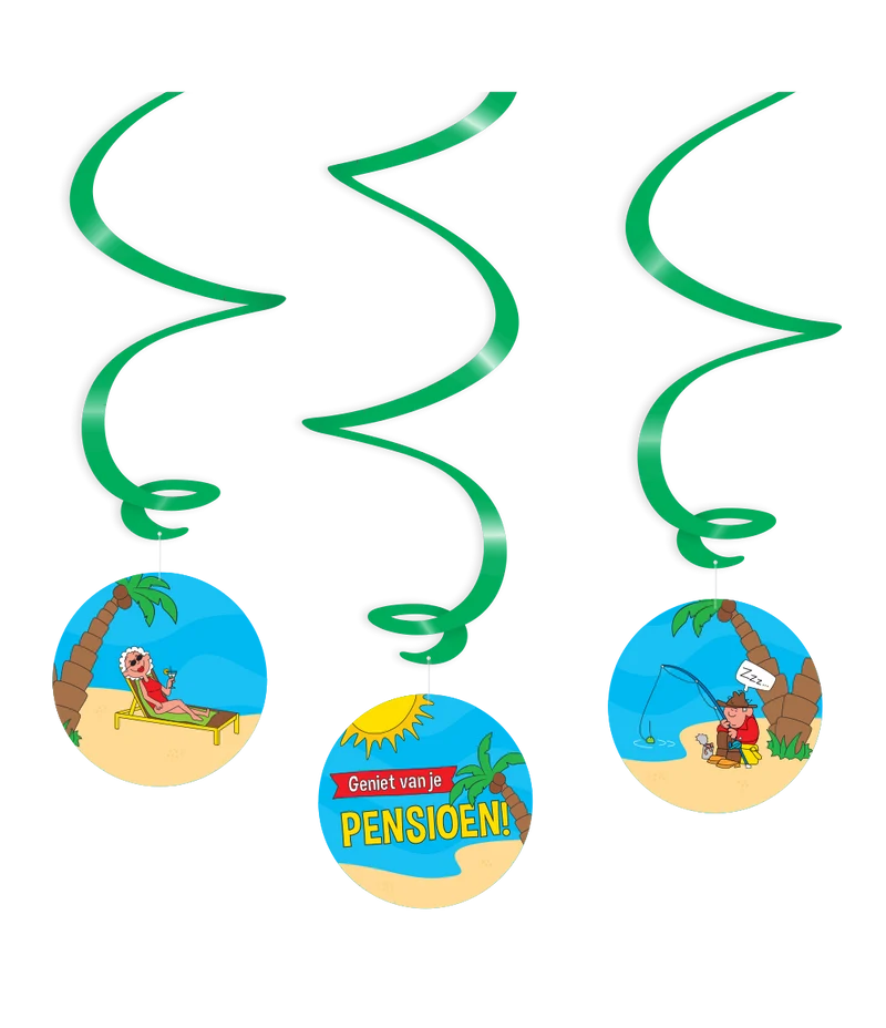 Hangdecoratie Swirls Geniet Van Je Pensioen!