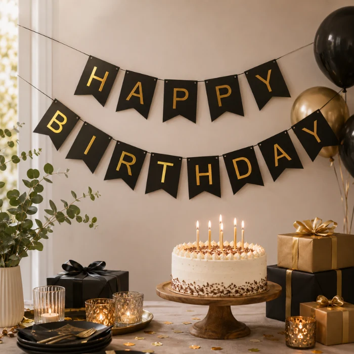 Vlaggenlijn Happy Birthday - 3m