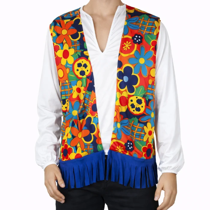 Gilet hippie meerkleurig one size