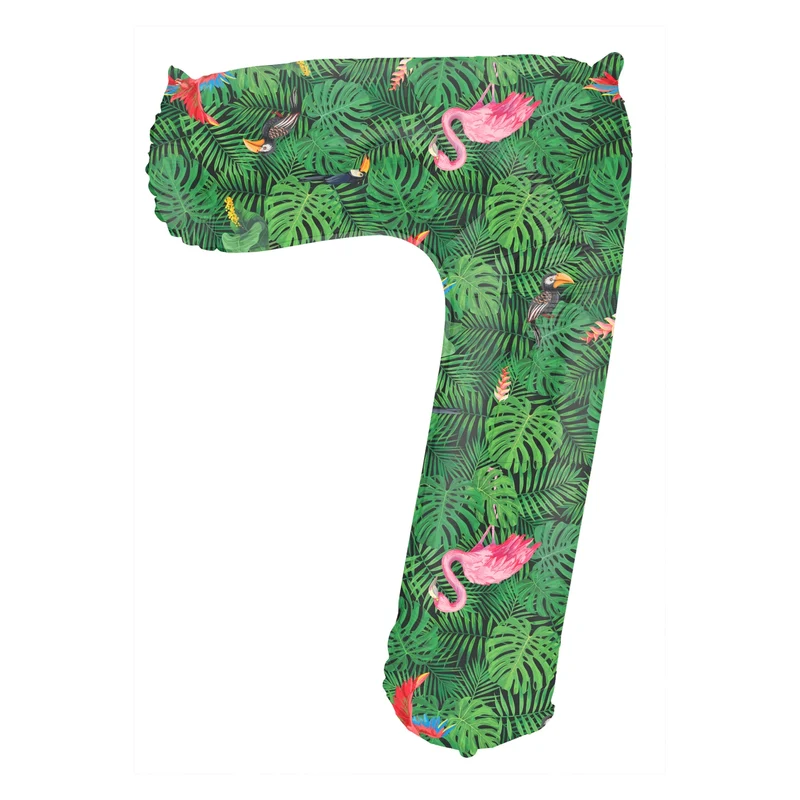 Folieballon Cijfer 7 Jungle Vibe - 86 cm