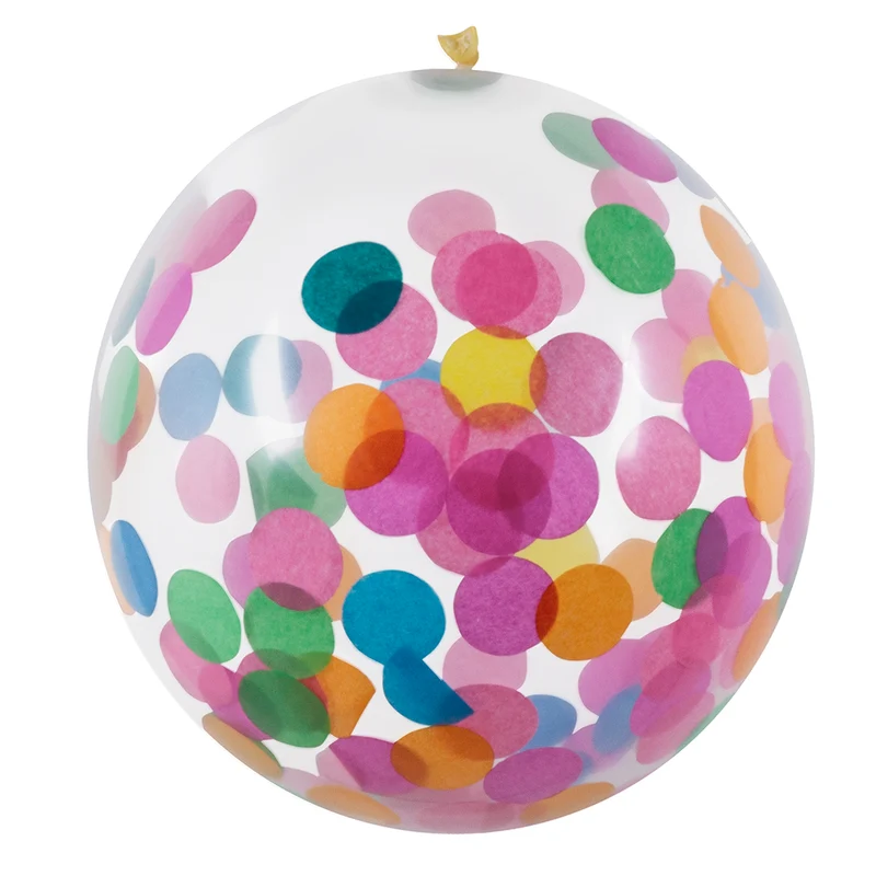 Set 5 latex confettiballonnen multikleur
