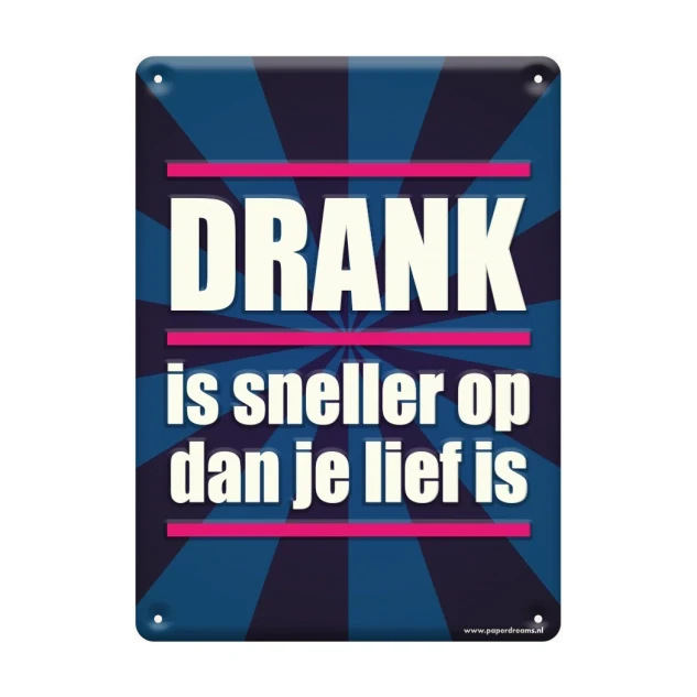 Metalen bord drank is sneller