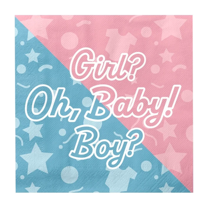 Gender Reveal - Servetten - 16 stuks