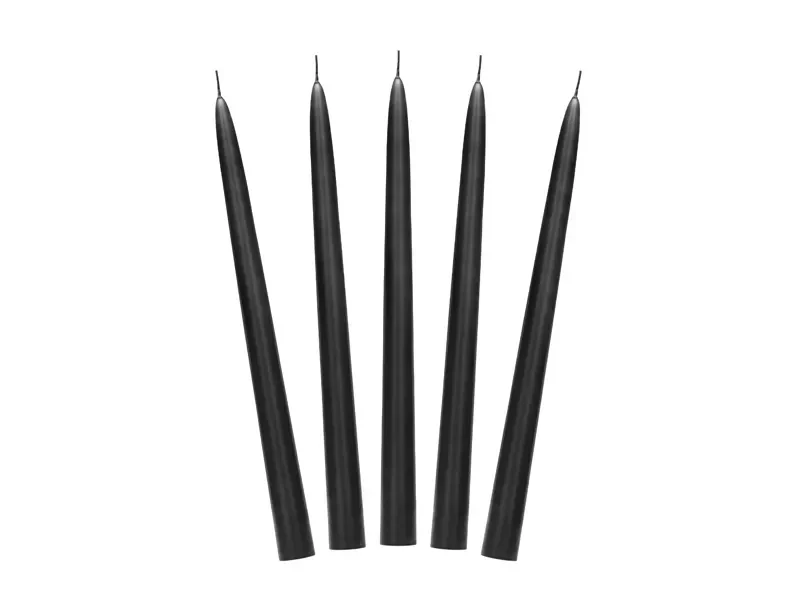 Kaarsen Zwart 24cm (10st)