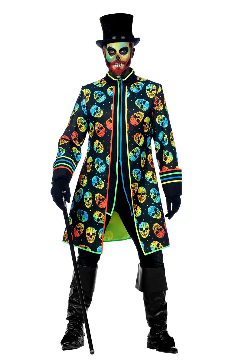Neon Jas Schedel Halloween Heren