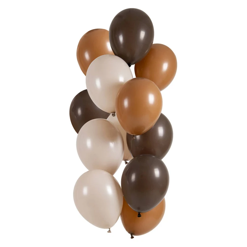 Ballonnen Mocha Chocolate 33cm - 12 stuks
