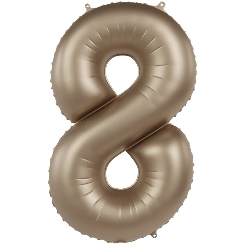 Folieballon Cijfer 8 Starlight Gold (86cm)