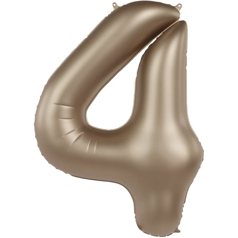 Folieballon Cijfer 4 Starlight Gold (86cm)