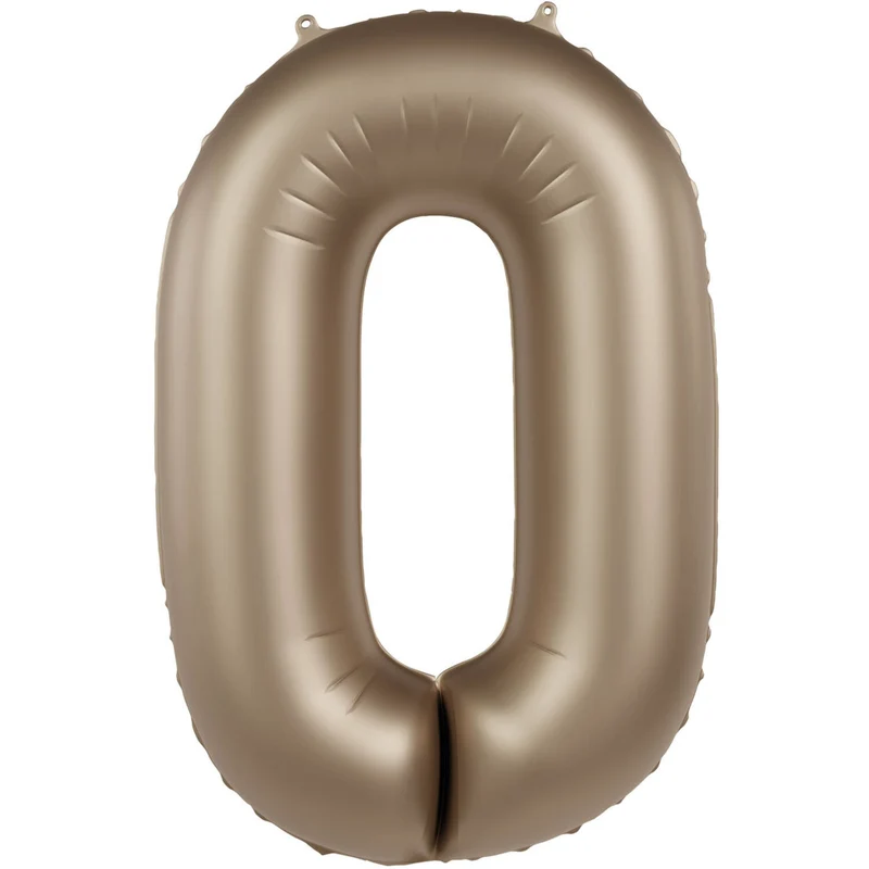 Folieballon Cijfer 0 Starlight Gold (86cm)